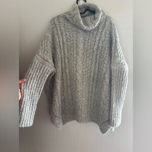 Cozy Gray Turtleneck Sweater